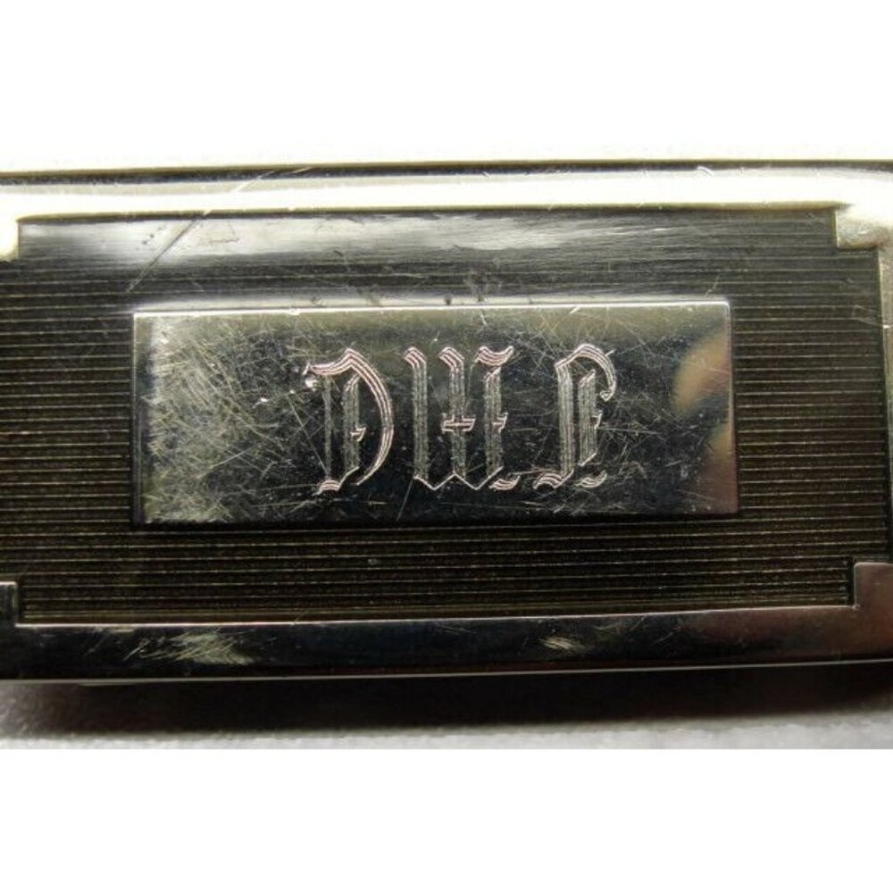 Money Clip Stainless Steel Credit Card Cash ID Holder Silver Tone JMC Initials